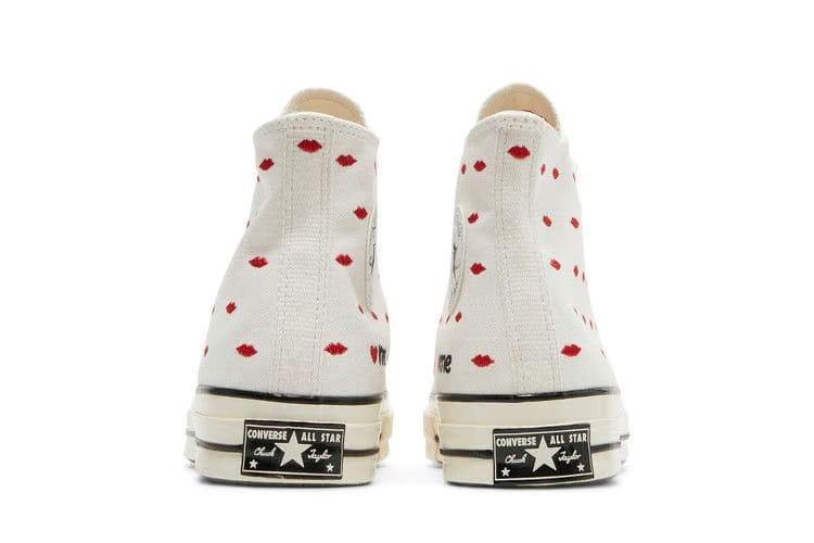 Converse Chuck 70 Embroidered Lips High Love Me - Vintage White