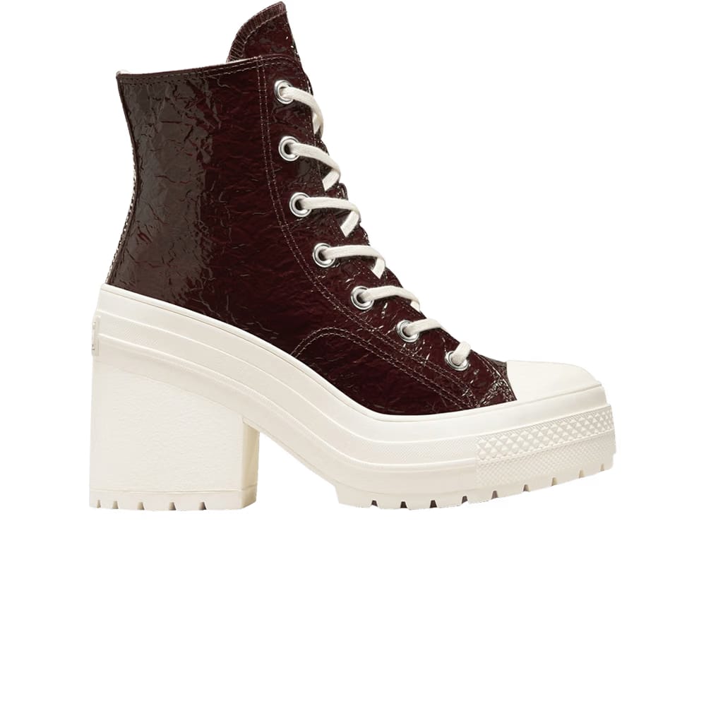 Converse Wmns Chuck 70 De Luxe Heel High 'Crinkle Leather - Bloodstone'