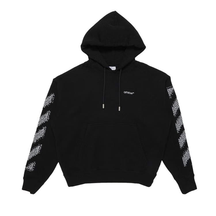 Off-White Pixel Diag Skate Hoodie Black/White