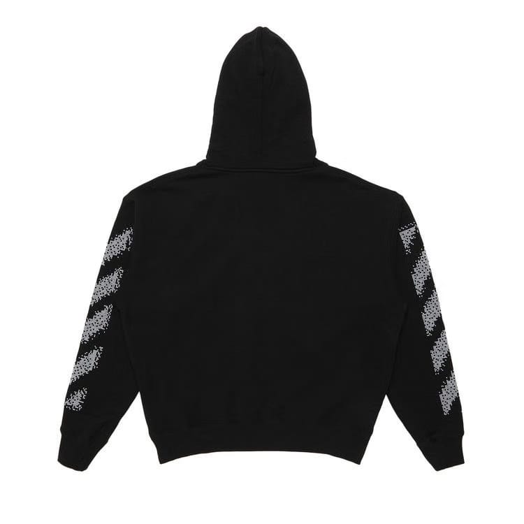 Off-White Pixel Diag Skate Hoodie Black/White