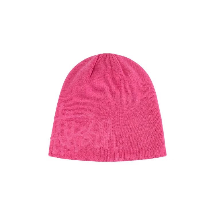 Stussy Debossed Stock Logo Skullcap Beanie Pink