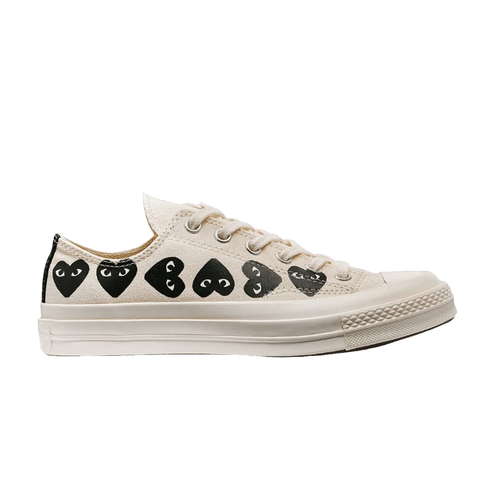Comme des Garçons PLAY x Converse Chuck 70 Low Multi Heart - Beige
