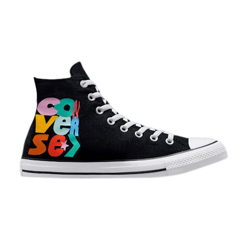 Converse Chuck Taylor All Star High Smiley Floral Print - Black