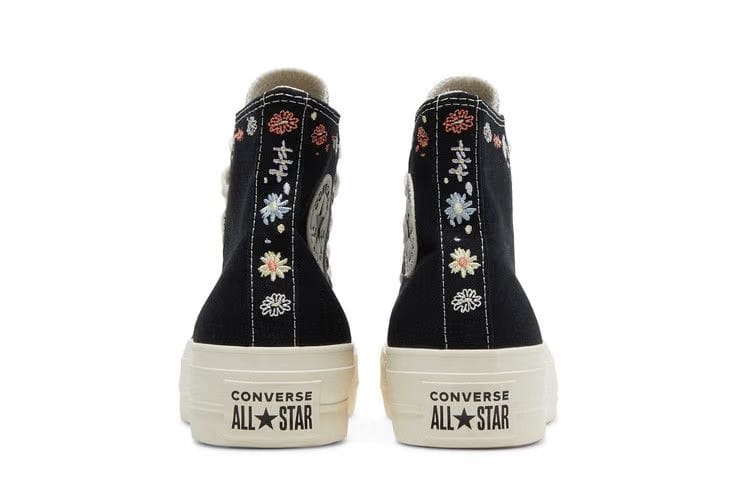 Converse Wmns Chuck Taylor All Star Lift Platform High 'Embroidered Floral - Black'