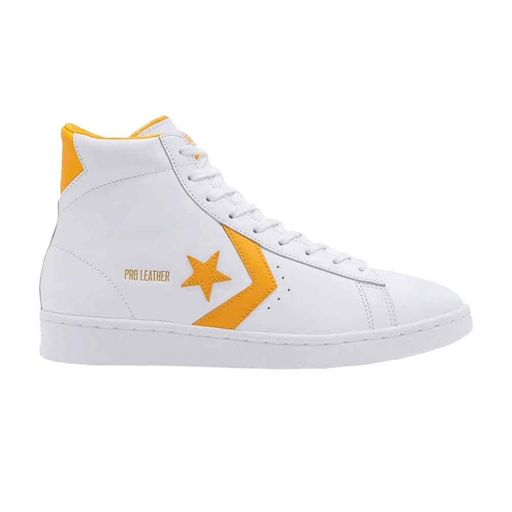 Converse Pro Leather High White Amarillo