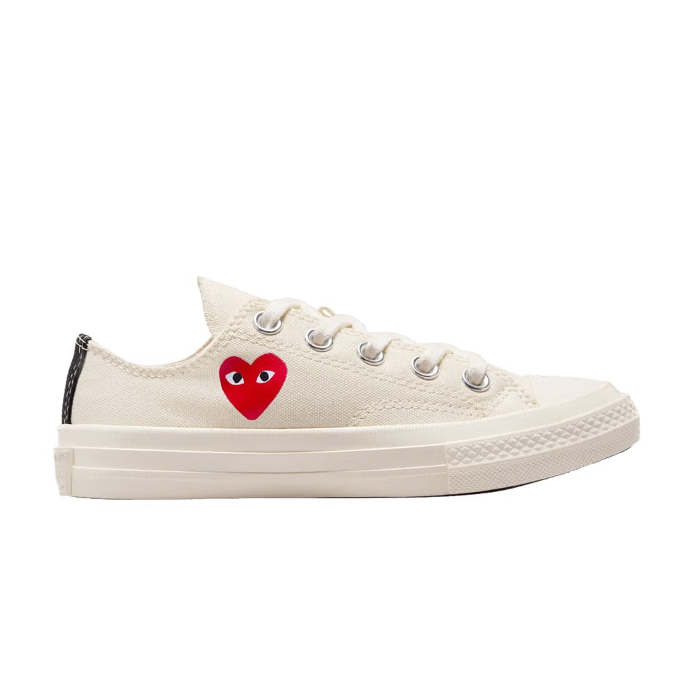 Comme des Garçons PLAY x Converse Chuck 70 Low PS Single Heart - Milk