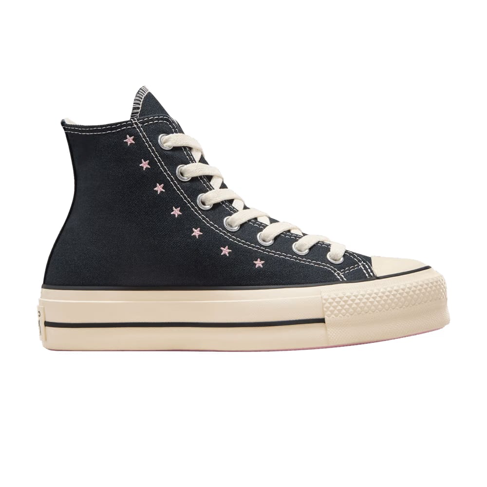 Converse Wmns Chuck Taylor All Star Lift Platform High 'Embroidered Stars - Black Lotus Pink'