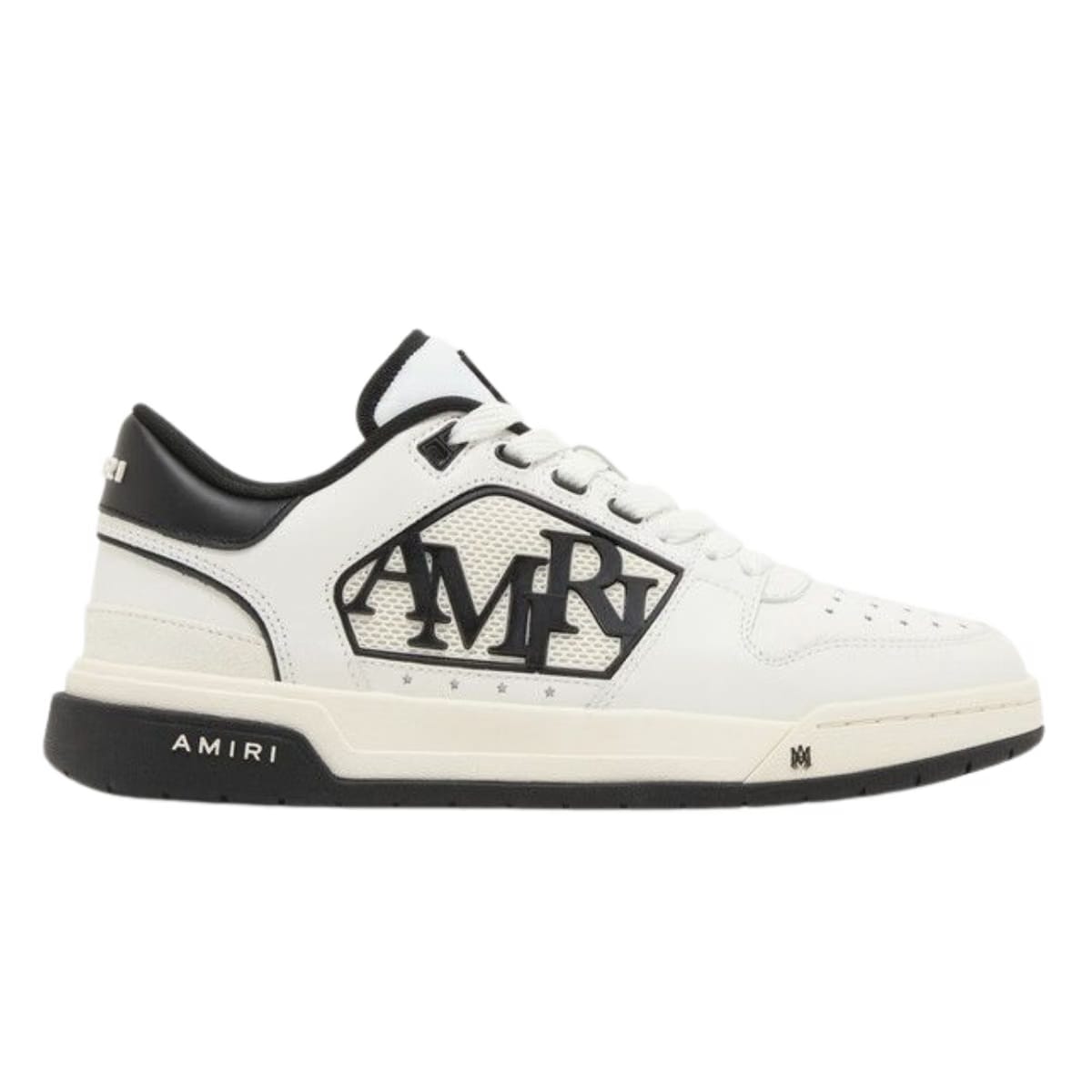 Amiri Classic Low Logo - White Black