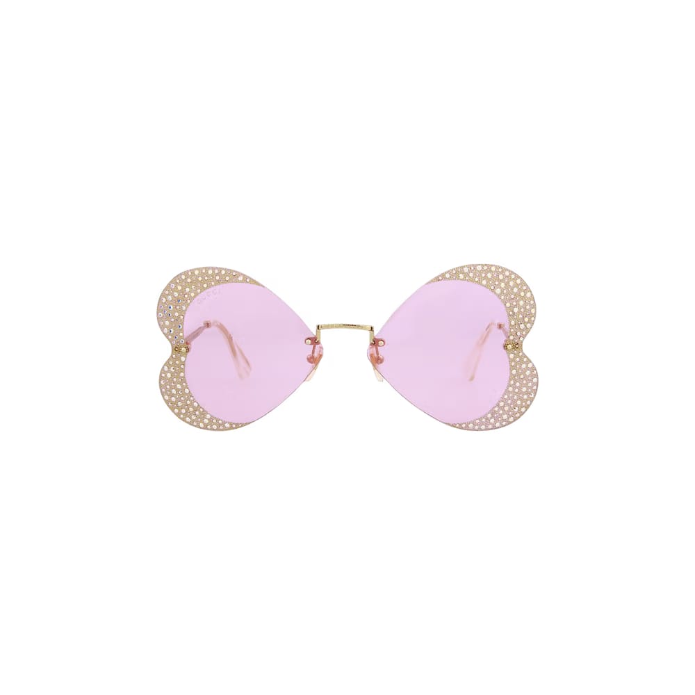 Gucci Cat Eye Sunglasses Gold/Pink