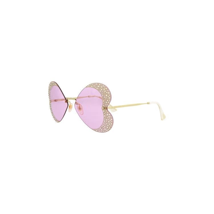 Gucci Cat Eye Sunglasses Gold/Pink