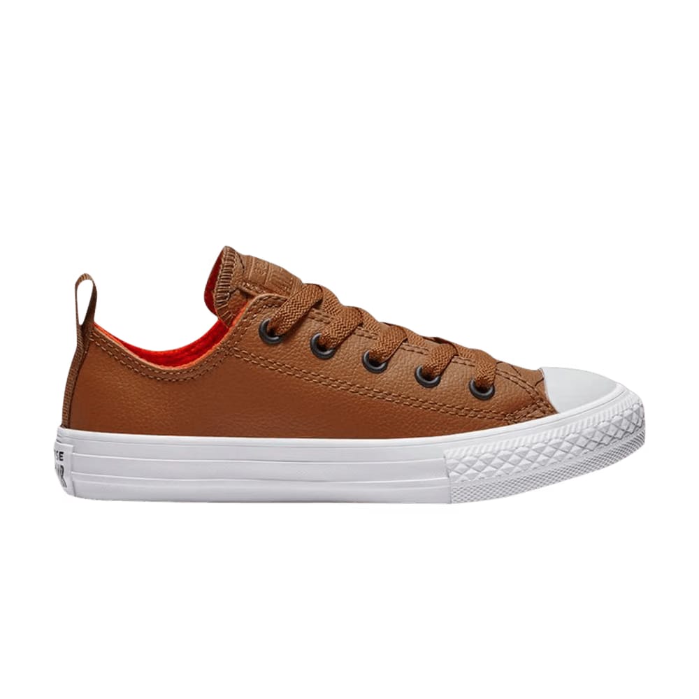Converse Chuck Taylor All Star Puffer Stitch Low GS Burnt Caramel Bright Poppy