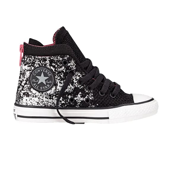 Converse Chuck Taylor All Star Back Zip Hi GS Black