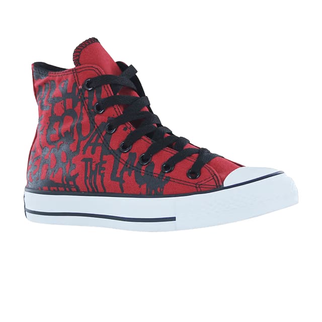 Converse Chuck Taylor All Star Hi Top Rock Script Print Red