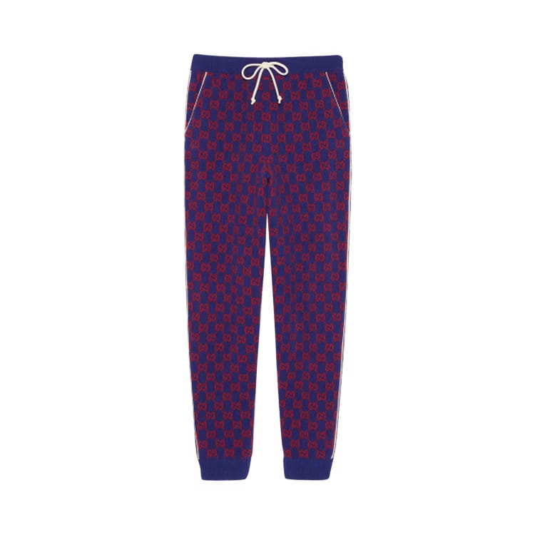 Gucci GG Wool Blend Pant Dark Blue/Red