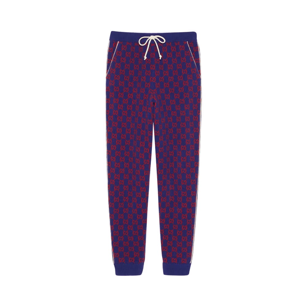 Gucci GG Wool Blend Pant Dark Blue/Red