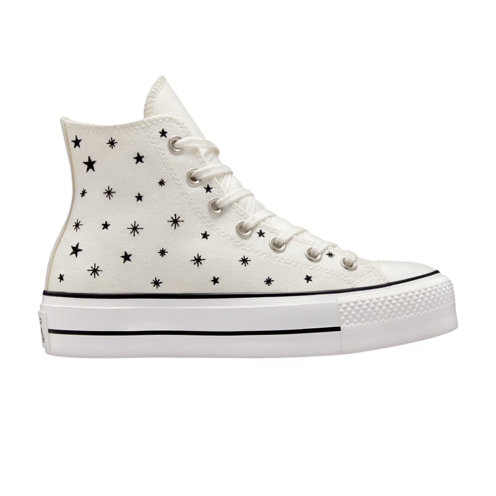 Converse Wmns Chuck Taylor All Star Lift Platform High 'Embroidered Stars - Egret'