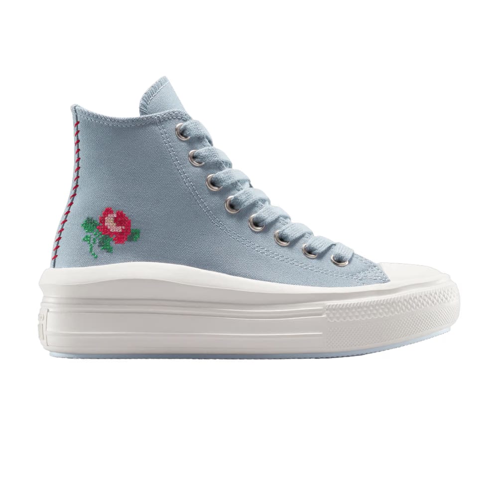 Converse Wmns Chuck Taylor All Star Move Platform High 'Cross Stitch Roses'