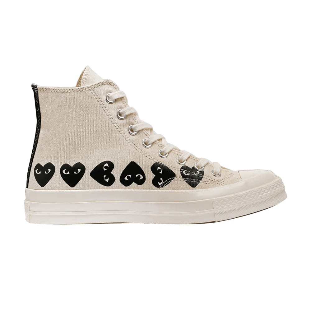 Converse Comme des Garçons PLAY x Chuck 70 High Multi Heart - Beige