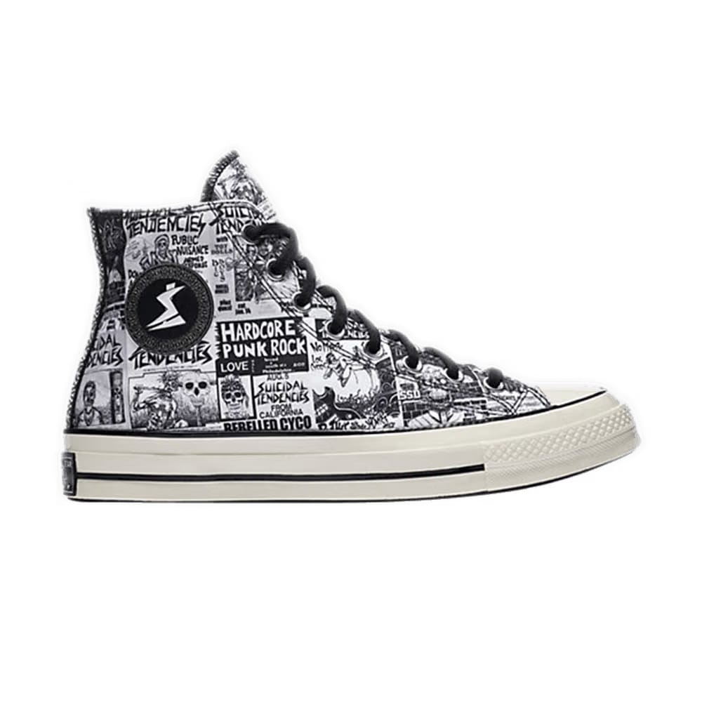 Suicidal Tendencies x Converse Chuck 70 Hi White Black