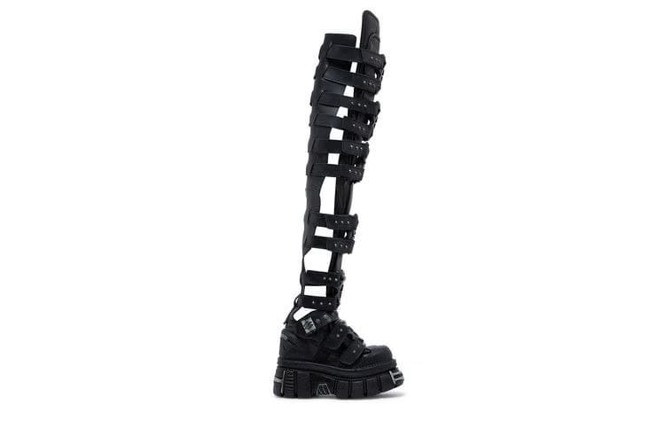 New Rock x Vetements Wmns Gamer Platform Thigh High Boot 'Black'