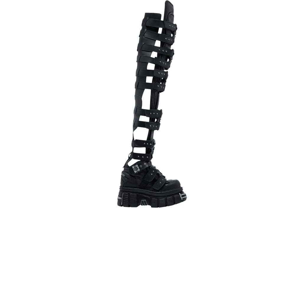 New Rock x Vetements Wmns Gamer Platform Thigh High Boot 'Black'