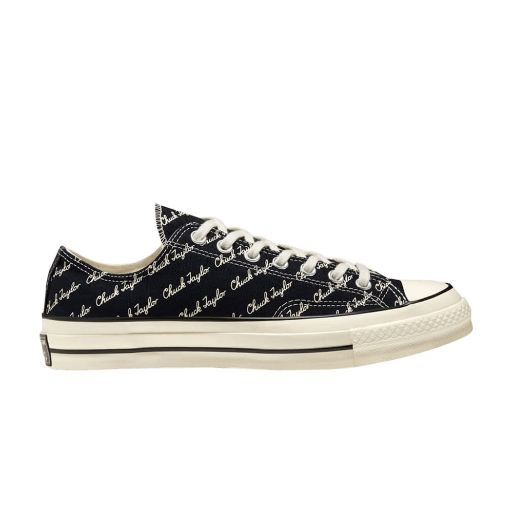 Converse Chuck 70 Low Scripted Signature Print - Black Egret