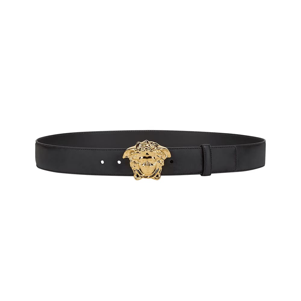 Versace Palazzo Belt With Medusa Buckle Black