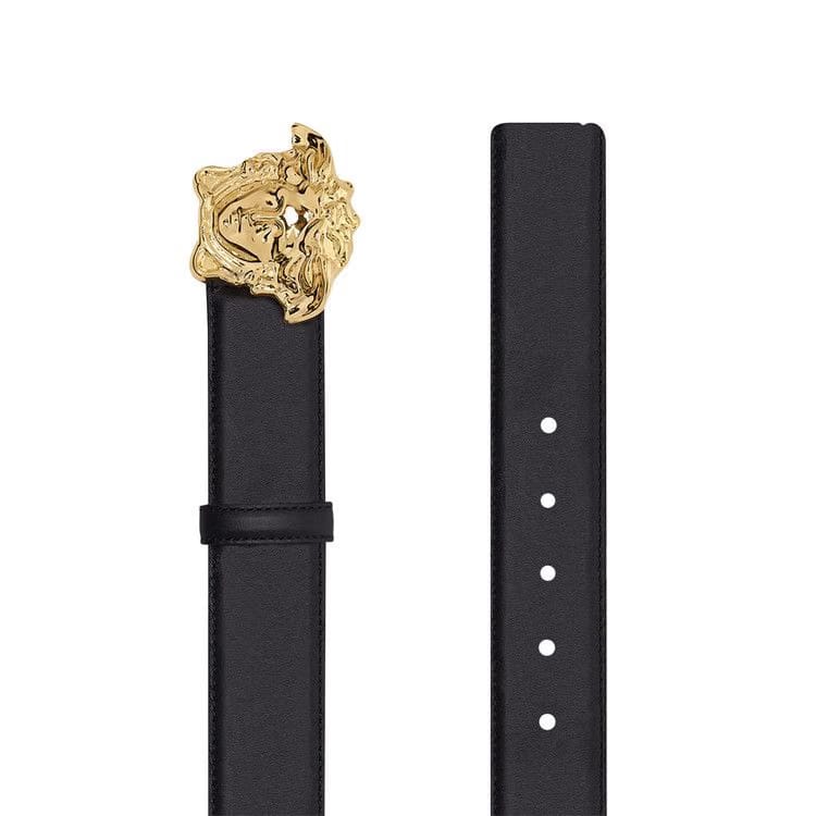 Versace Palazzo Belt With Medusa Buckle Black