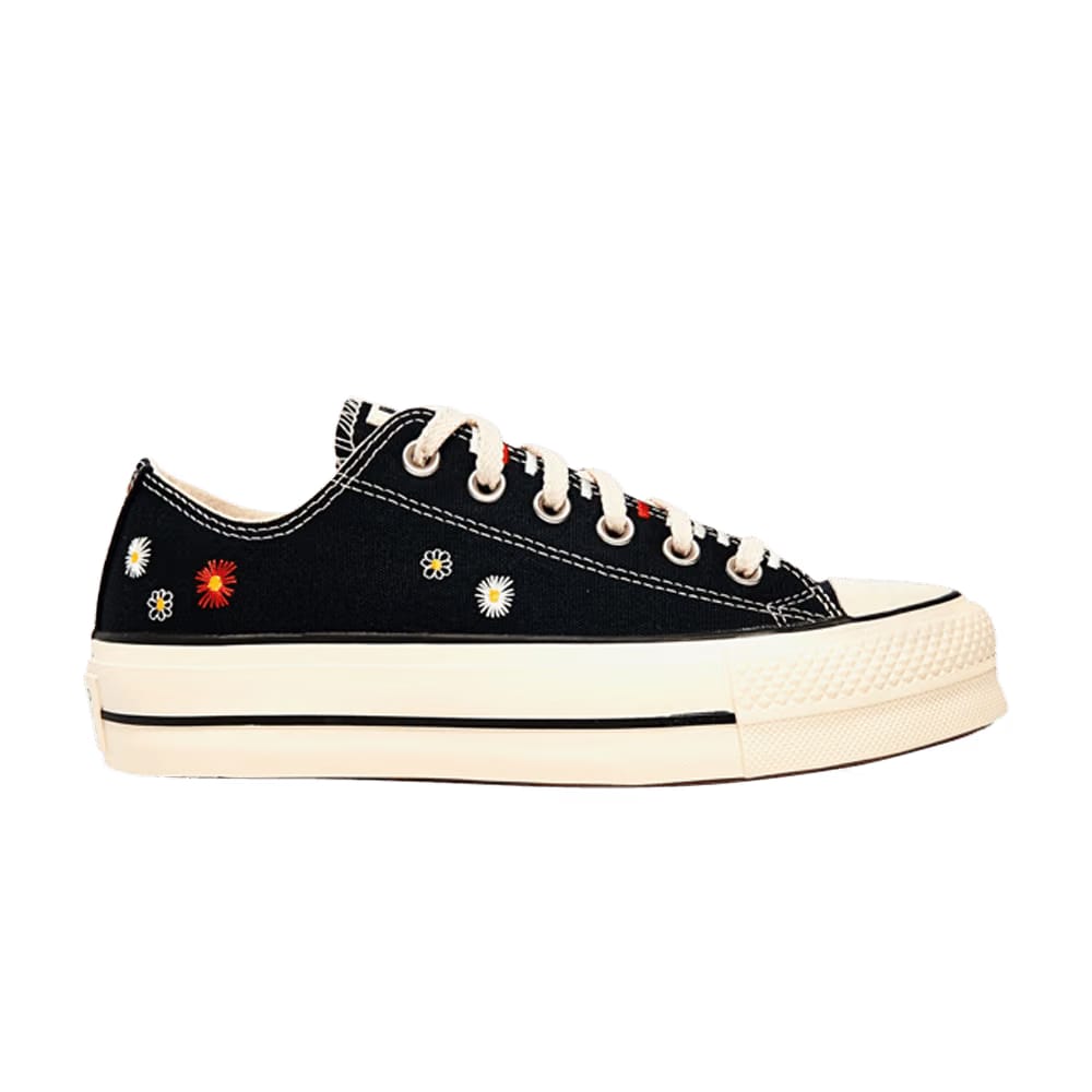 Converse Wmns Chuck Taylor All Star Lift Low 'Daisy Embroidery - Black'
