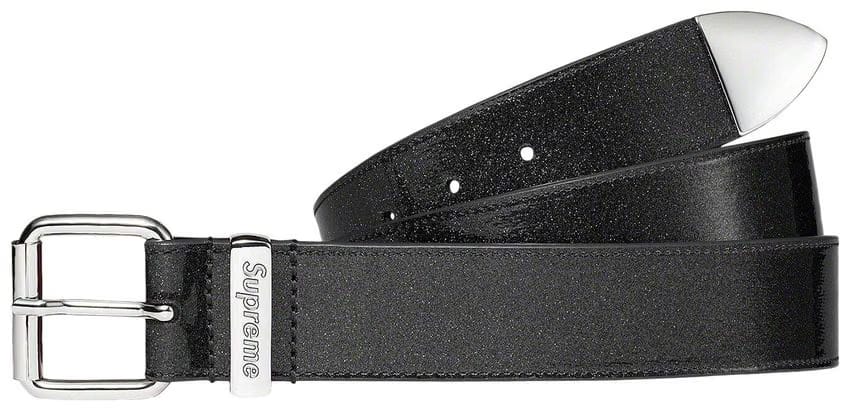 Supreme Glitter Vinyl Ranger Belt Black