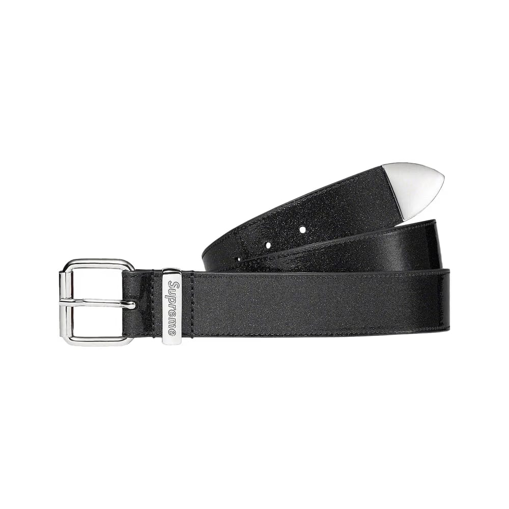 Supreme Glitter Vinyl Ranger Belt Black