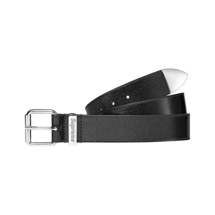 Supreme Glitter Vinyl Ranger Belt Black