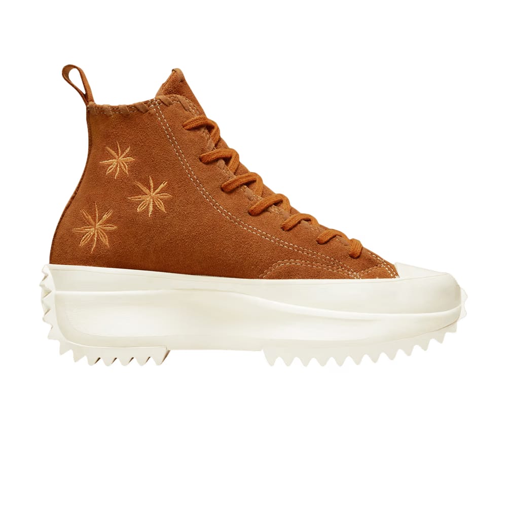 Converse Run Star Hike Platform High Embroidered Floral - Amber