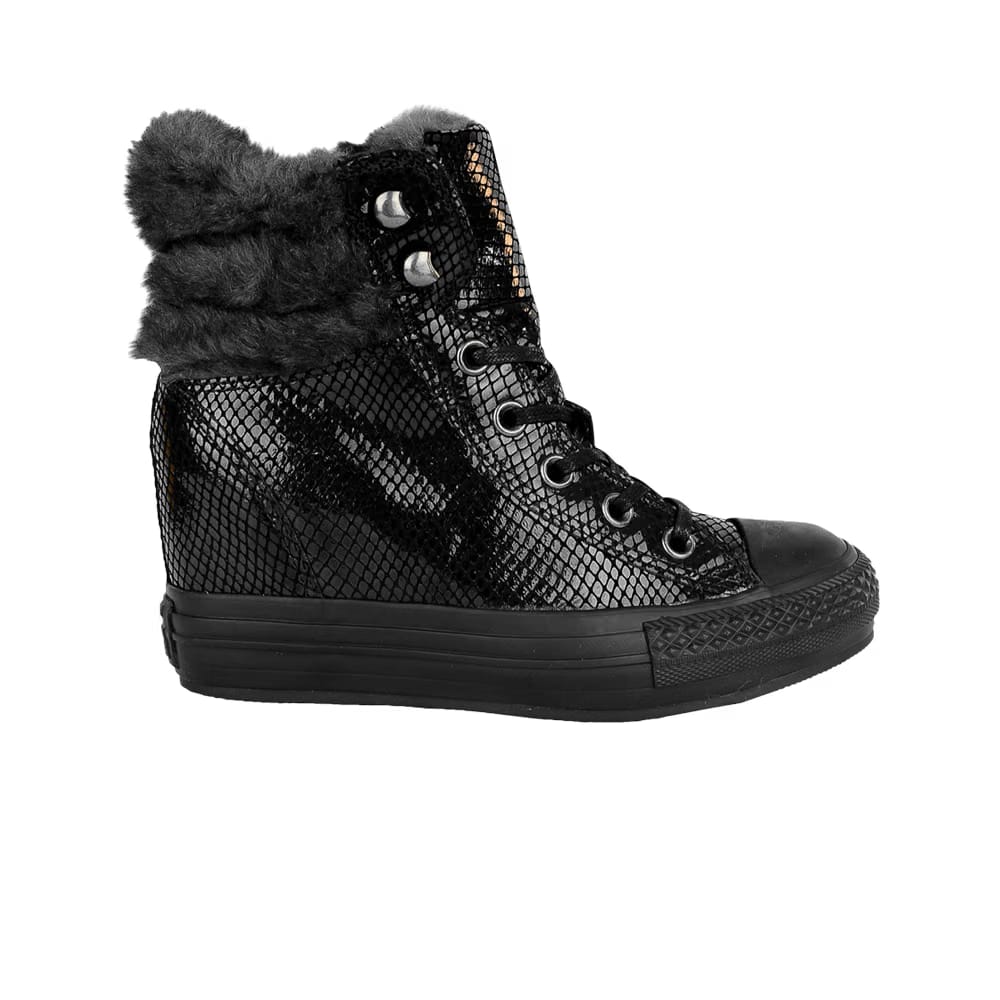 Converse Wmns Chuck Taylor All Star Platform Plus High 'Black Snakeskin'