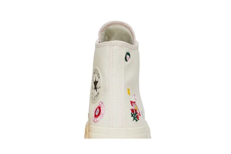 Converse Wmns Chuck Taylor All Star Lift Platform High 'Floral Embroidery - Egret'