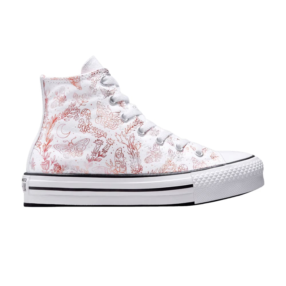 Converse Chuck Taylor All Star EVA Lift Platform High GS Butterfly Shine - White