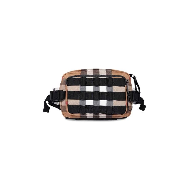 Burberry Check Pattern Crossbody Bag Birch Brown Check
