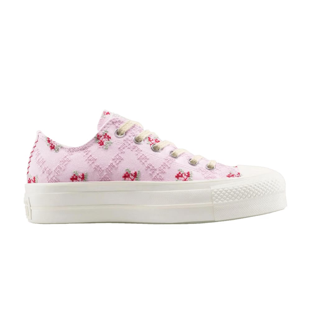 Converse Wmns Chuck Taylor All Star Lift Platform Low 'Cross Stitch Roses'