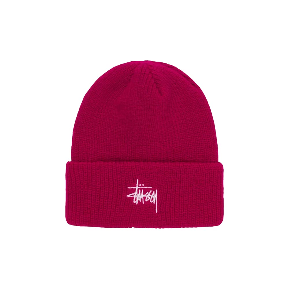 Stussy Basic Cuff Beanie Magenta