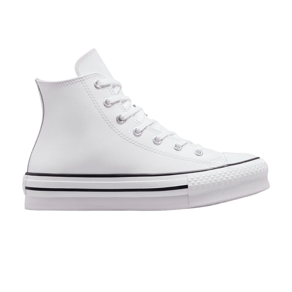 Converse Chuck Taylor All Star Lift Platform Leather High GS White Natural Ivory