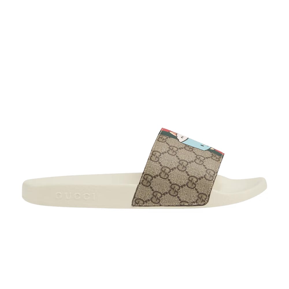 Gucci Animal Web Slides Beige