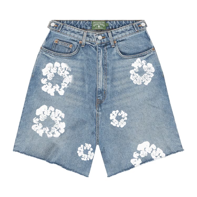 Denim Tears Wreath Jean Shorts Light Wash