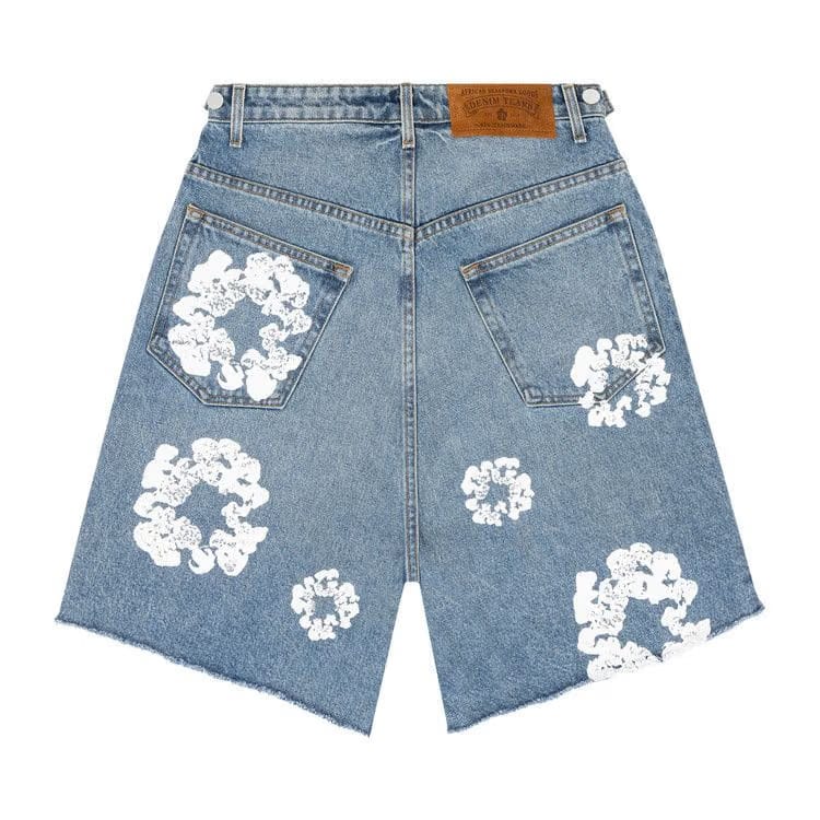 Denim Tears Wreath Jean Shorts Light Wash