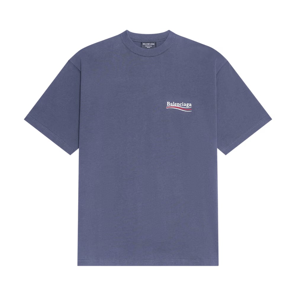 Balenciaga Large Fit T-Shirt Dark Grey/White