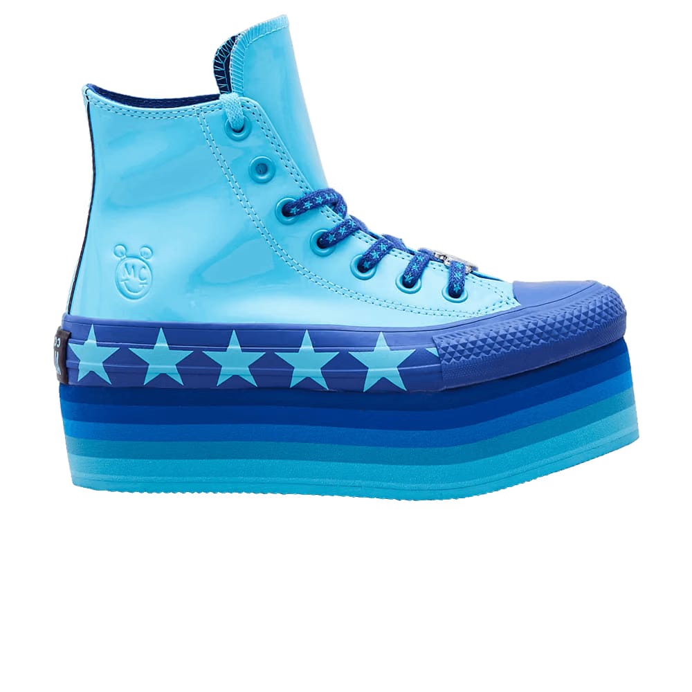 Miley Cyrus x Converse Wmns Chuck Taylor All Star Platform Faux Patent Hi 'Gnarly Blue'