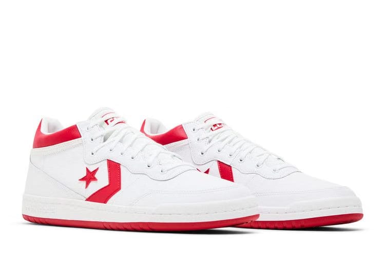 Converse Fastbreak Pro Leather Mid White Enamel Red