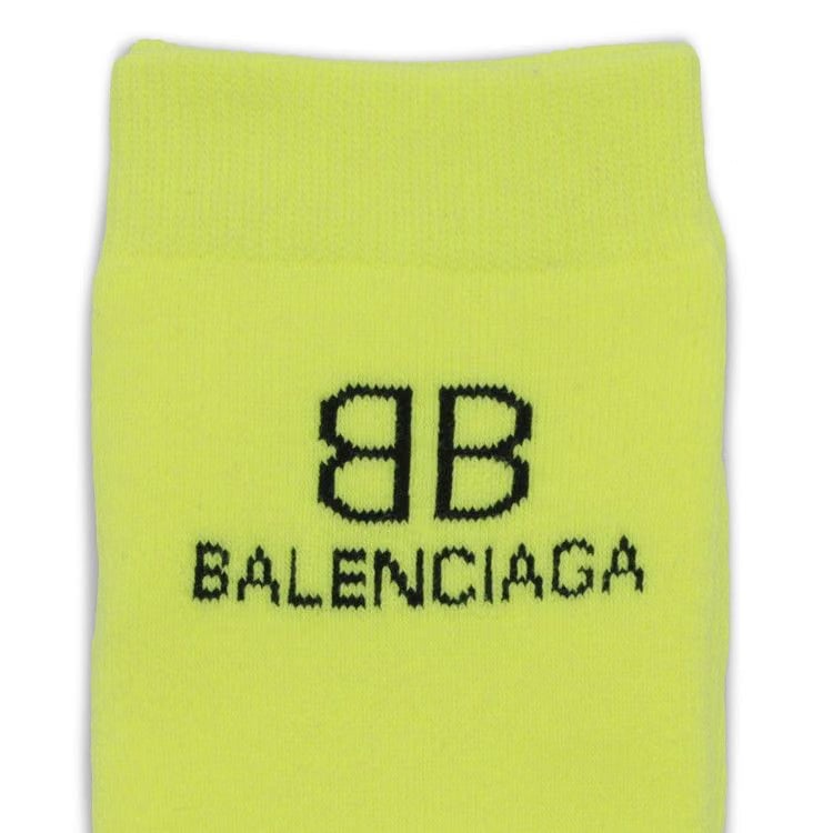 Balenciaga BB Logo Socks Yellow/Black