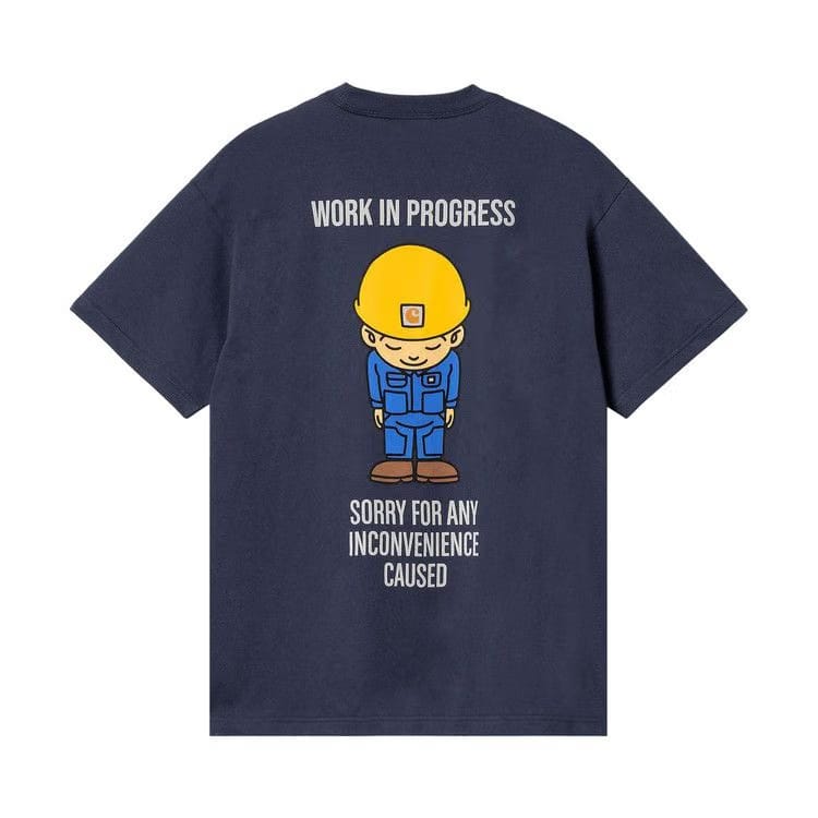 Carhartt WIP Shorts-Sleeve Sumimasen T-Shirt Air Force Blue