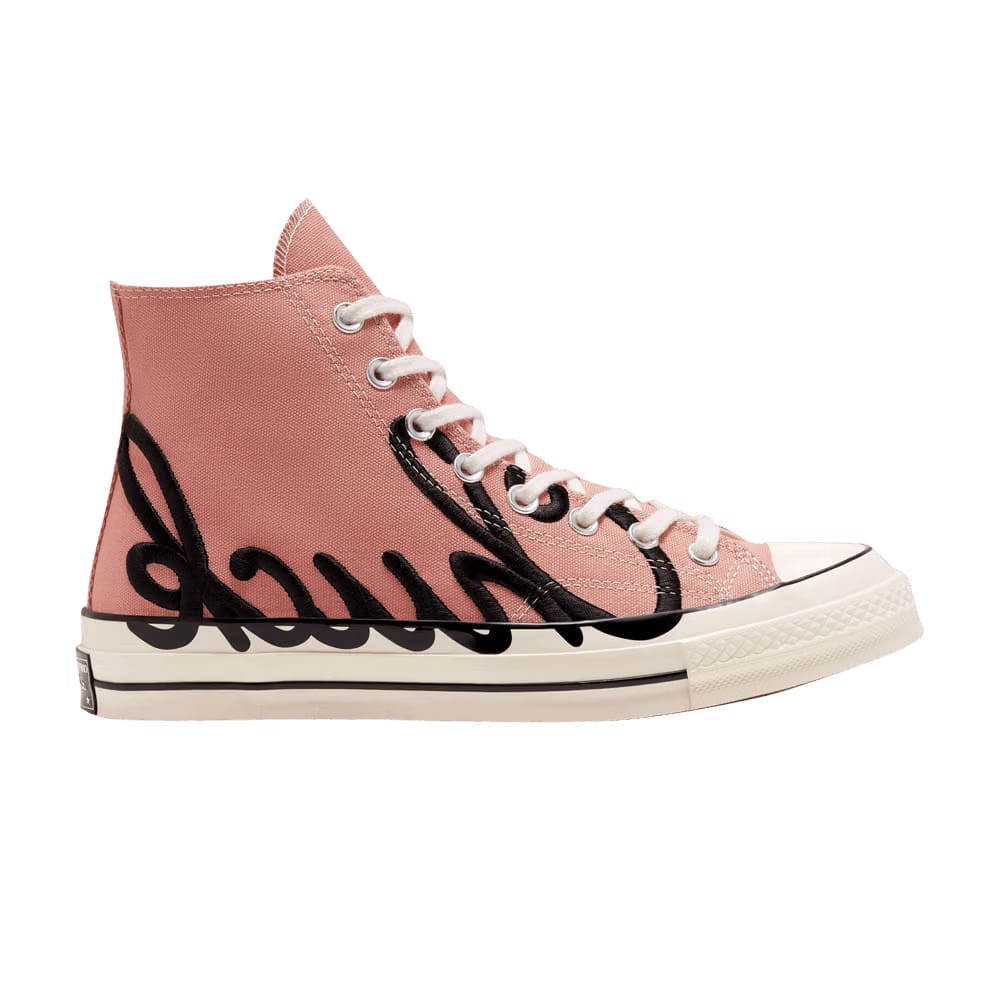 Converse Chuck 70 High Scripted Signature Print - Rose Gold