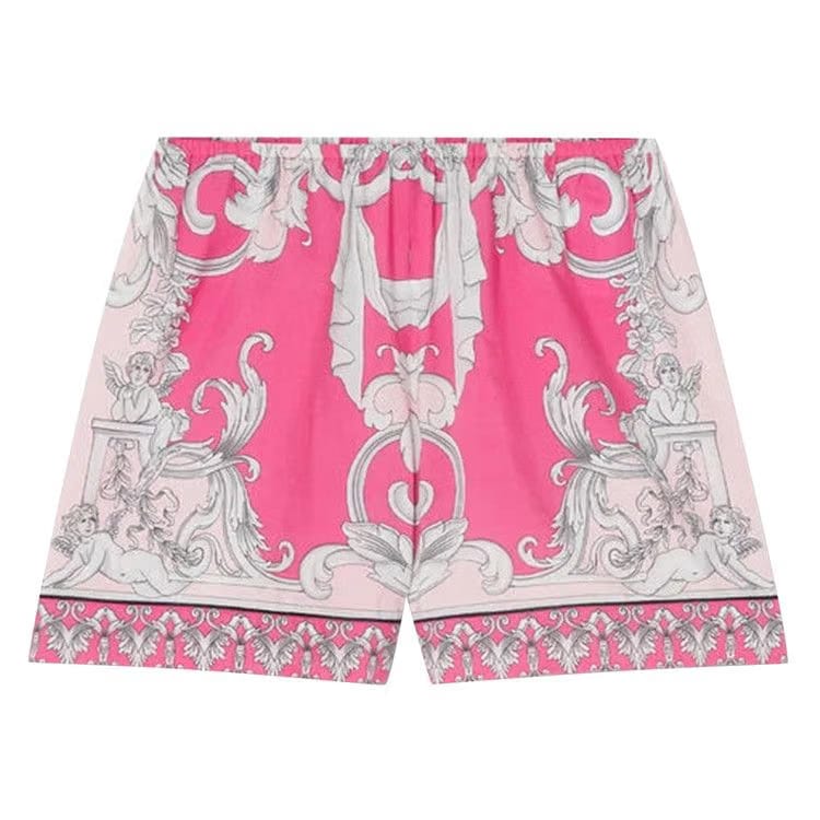 Versace Barocco Beach Shorts Fuxia/English Rose